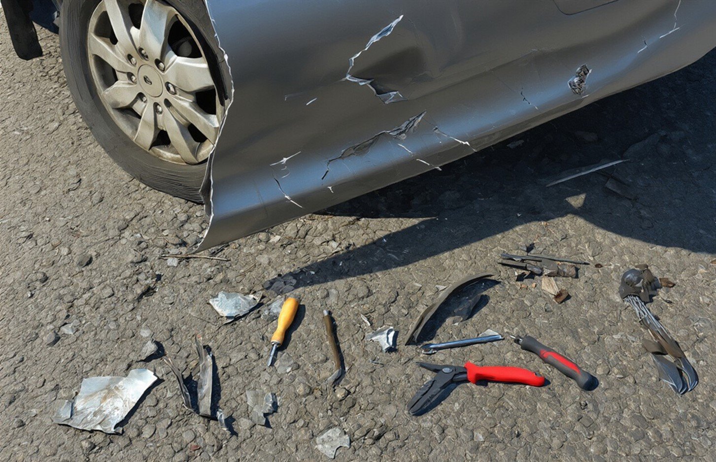 A close-up of a car with tools

AI-generated content may be incorrect.