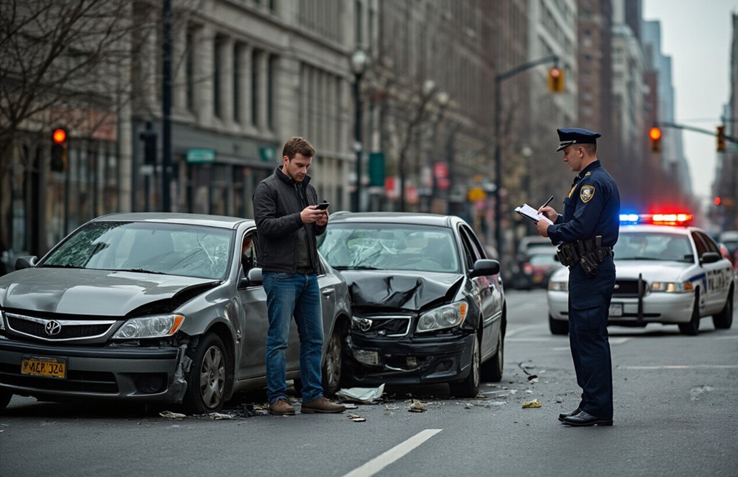 A police officer talking to a car accident

AI-generated content may be incorrect.